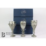 Three Lord of the Rings Royal Selangor Pewter Goblets, Boxed