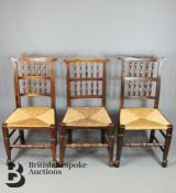 18th Century Lancashire Spindle Back Dining Chairs