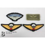 Four Airborne Related Canadian Badges