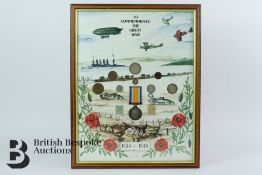 Great War Medal on Commemorative Painting