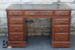 Mahogany Twin Pedestal Desk