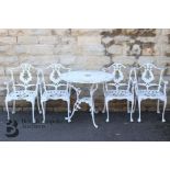 Cast Alloy Garden Table & Four Chairs