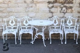 Cast Alloy Garden Table & Four Chairs