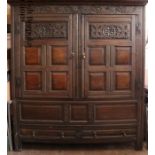 18th Century English Oak Linen Press