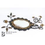 Wrought Iron Oval Wall Mirror
