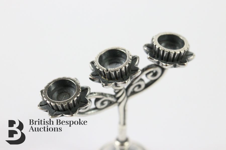 Silver Miniature Candelabra - Image 4 of 4