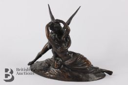 Cast Bronze Model of Cupid and Psyche