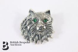 Silver Cat Brooch