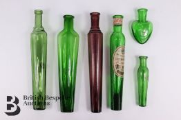 19th Century Coloured-Glass Perfume Bottles