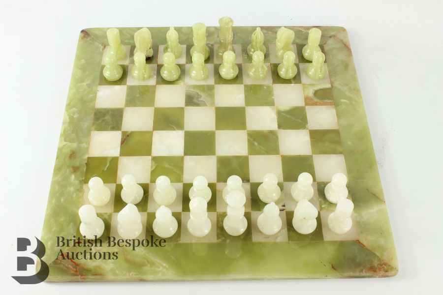 Green Onyx Chess Board - Image 5 of 7