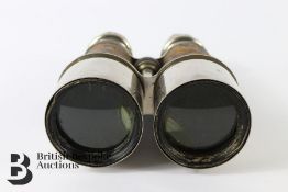 Pair Leather Bound Binoculars