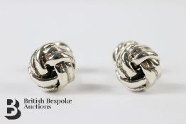 Unisex Silver Knot Cufflink's