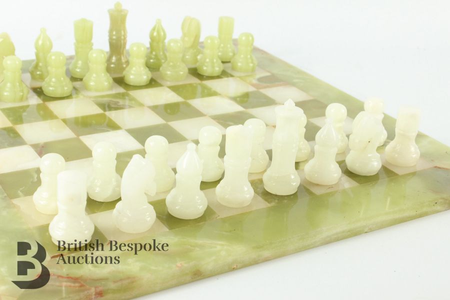 Green Onyx Chess Board - Image 4 of 7