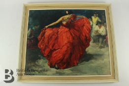 Spanish Print - The Red Skirt