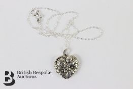 Silver Heart-Form Locket