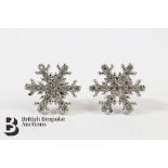 Pair of Silver Snowflake Earrings