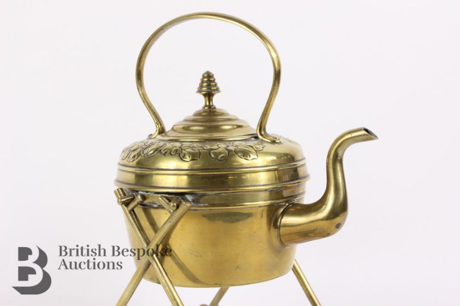 Victorian Brass Kettle - Image 2 of 7