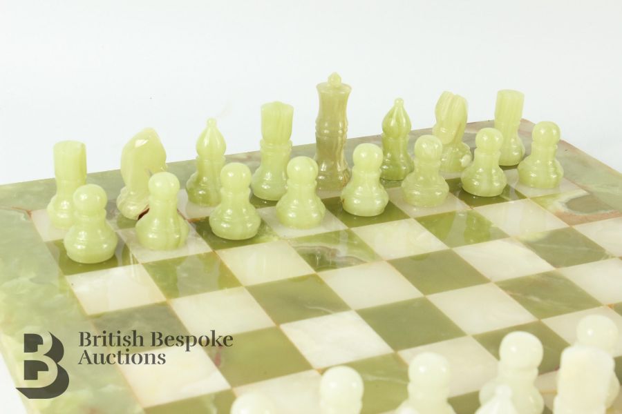 Green Onyx Chess Board - Image 3 of 7