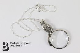 Silver Magnifying Pendant