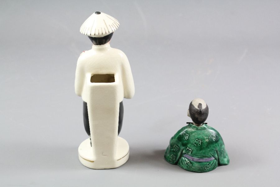 Japanese Spill Vase "Musician" - Image 2 of 3