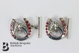 Silver Horse Shoe Cufflinks