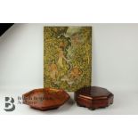 Two Decorative Wooden Trays