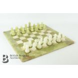 Green Onyx Chess Board