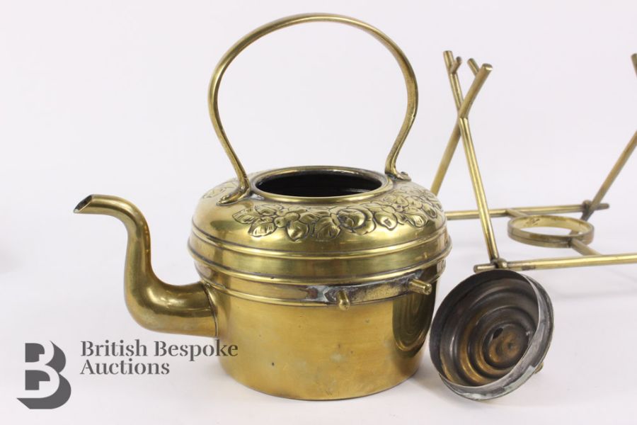 Victorian Brass Kettle - Image 6 of 7