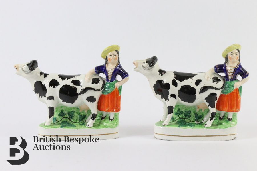 Pair of Staffordshire Creamers