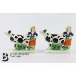 Pair of Staffordshire Creamers