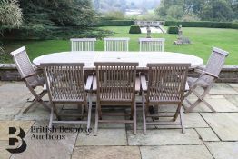 Weathered Tea Outdoor Dining Table and Chairs