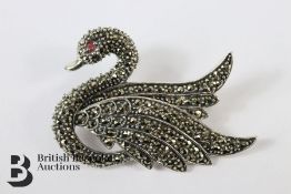 Silver and Marcasite Brooch