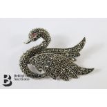 Silver and Marcasite Brooch