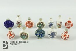 Collection of Twelve Japanese Snuff Bottles