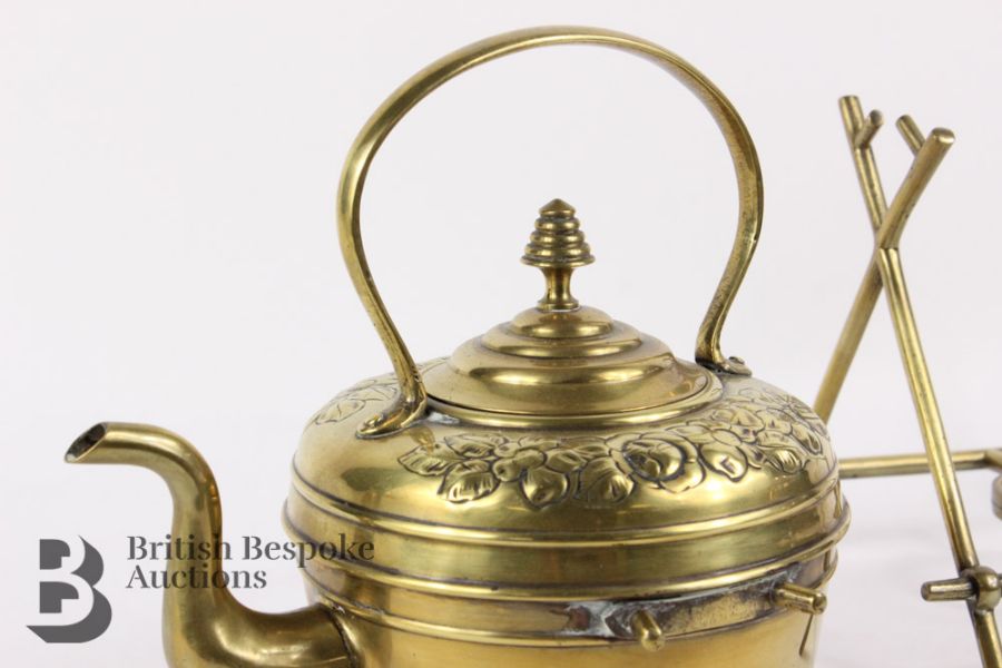 Victorian Brass Kettle - Image 5 of 7