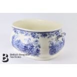 19th Century Blue and White Foot Bath