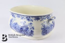 19th Century Blue and White Foot Bath