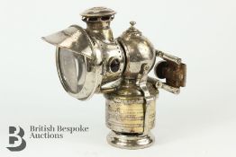 Pre WWI Acetyphote Nickle Plated and Brass Cycle Head Lamp