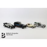 Four Franklin Mint 1:24 Die Cast Models