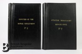 Motor and Aviation Department Vintage Minute Books