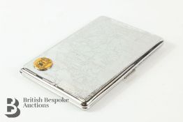 Shell Motor Oil Malaya Chrome Cigarette Case