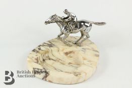 Racehorse and Jockey Art Deco Car Mascot