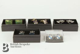 Mint Unused Plated and Enamelled Cufflink's