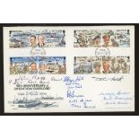 1994 IOM D-Day FDC signed by stamp designer & 5 D-Day participants. Unaddressed, fine.