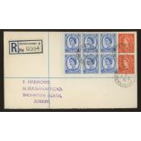 1965 (June 21st) 6/- booklet 6 x 4d (Phosphor) pane with selvedge on plain FDC with Chester Way