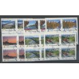 2009 Landscapes (2nd series) in F/U imperforate blocks of 4.