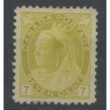 1902 7c greenish-yellow Mint, fine.