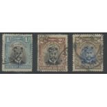 1924 1/-, 2/- & 2/6d used, fine.