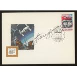 Space: Russia 1974 Space FDC signed by Pavel Popovich. Unaddressed, fine.