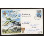 1984 RAF Arnhem cover signed by General Sir John Hackett & 3 others involved at Arnhem.